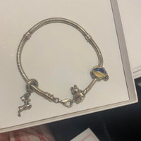 Genuine Pandora Silver Bracelet & Charms