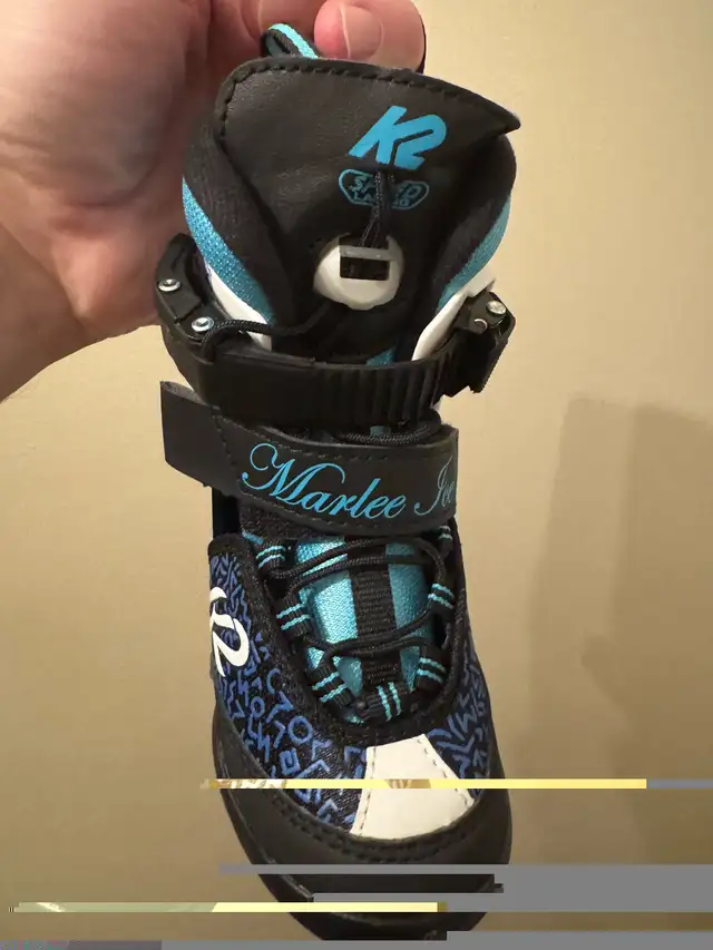 K2 Skate Girl's Marlee Ice Skate Blue Black-size 8-12 in Skates & Blades in Mississauga / Peel Region - Image 5