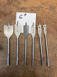 New 6 inch Spade Drill Bits 6 pieces set 