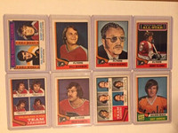 1974-75 OPC (O-Pee-Chee) "Key" hockey cards, qty. 11 cards, VG+