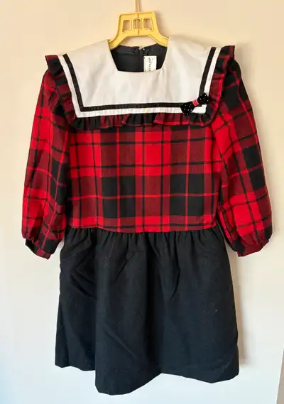 Red and Black Plaid Dress, View more