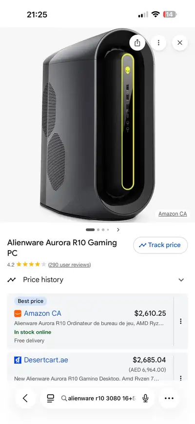 Alienware Aurora R10 Gaming Desktop, View more