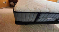 Queen ajustable matress and lifestyle adj bed frame.