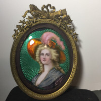 Antiques Frame With Glass Painting