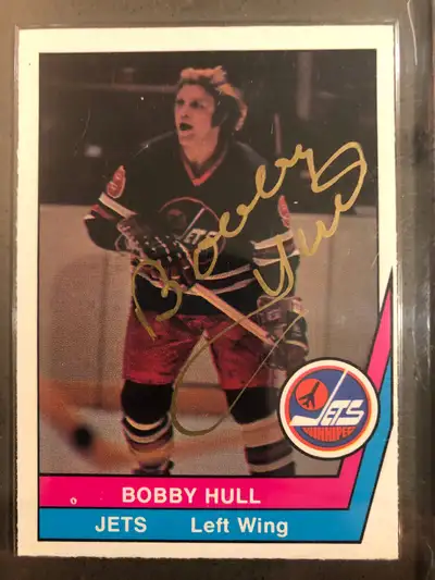 1978-79 O-Pee-Chee WHA Bobby Hull Autograph Card Winnipeg Jets #50 HOF $150.00 Please check out my o...