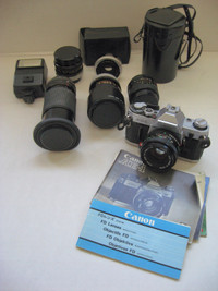 Canon AE-1 SLR Film Camera Bundle
