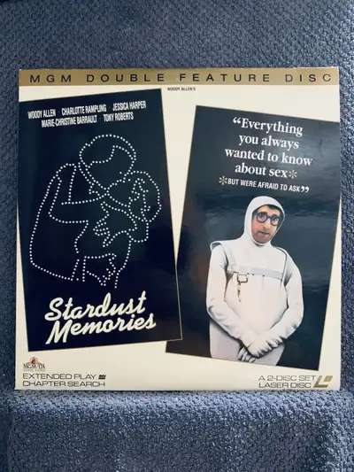 For sale is a MGM Double Feature Laser Disc featuring Woody Allen's "Stardust Memories" and "Everyth...