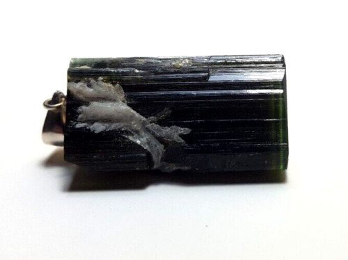 Large Green Cap Tourmaline Crystal Pendant in Jewellery & Watches in Sudbury - Image 4
