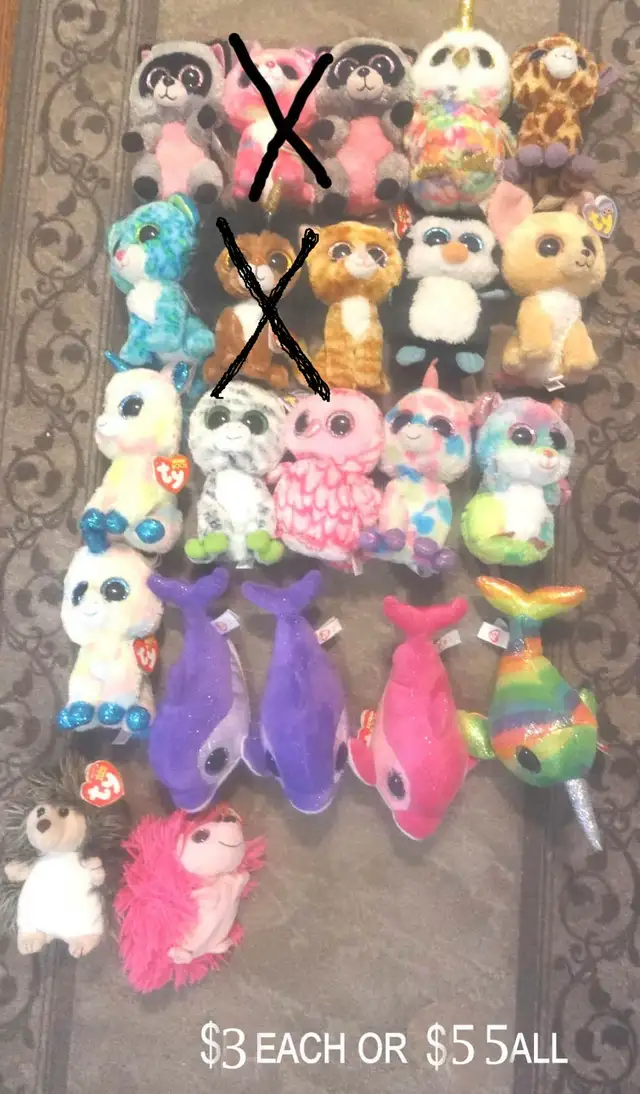 Plushes Prices in Pictures Ty, Barbie My little pony Hatchimals in Toys in Ottawa - Image 2