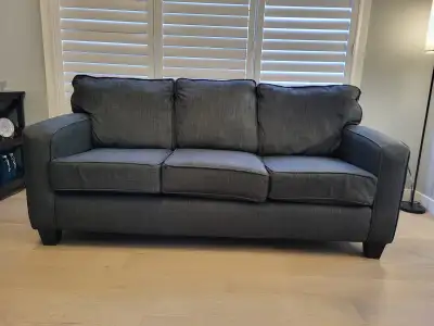 Gray fabric 3 seater sofa, View more