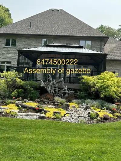 We assemble and dismantle the gazebo, moving it, install the shed, and build bases from concrete til...