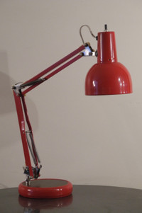 Lampe d'architecte articulée rouge - Vintage, Retro