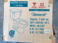 NEUF réservoir de toilette Foremost 1.6 Gallon ( 6 litres)