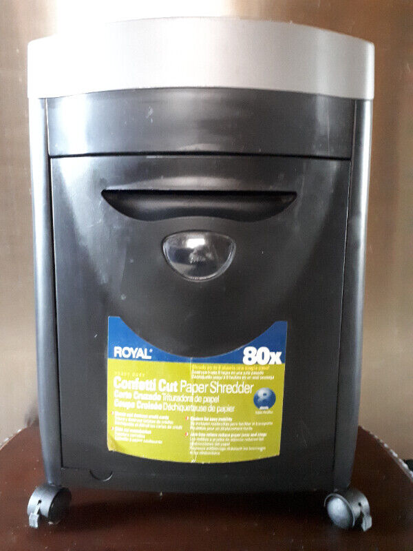 Royal 80x heavy duty confetti cut 8 sheet paper shredder Other