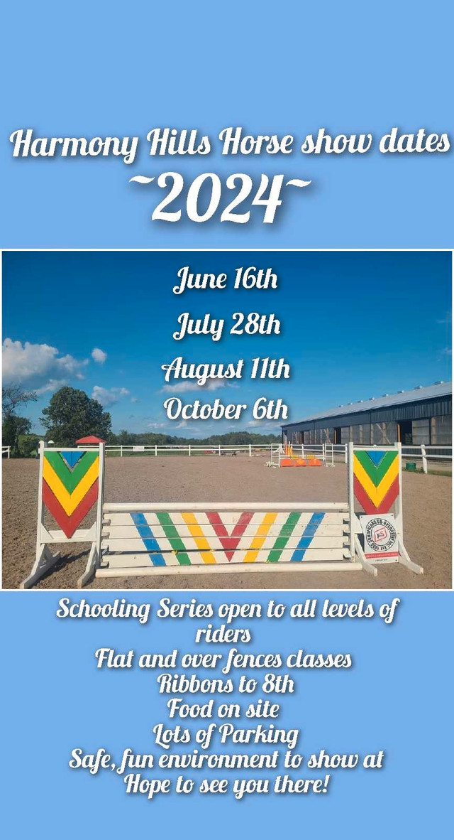 Local horse show dates for 2024 in Activities & Groups in Peterborough