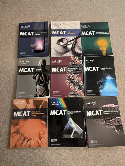 Multiple medical textbooks (Toronto Notes, MCAT books, Anatomy), View more