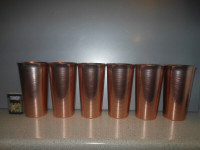 ALUMINUM COPPER COVERED  CUPS set of 6