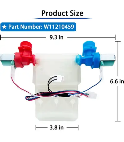 Washer Water Inlet Valve Compatible with Whirlpool Kenmore, View more
