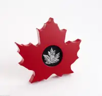 2015 $20 1oz Fine Silver Coin-The Canadian Maple Leaf Shape Coin