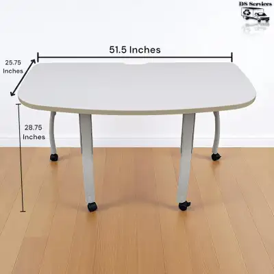 Tek Form Office Desk Height Adjustable Home Table W/Wheels K7898, View more