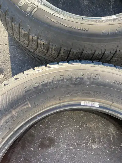 Pretty good shape decent tread did good last winter sold car though dont need anymore kept me on the...
