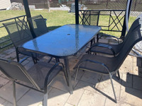 Garden Glass Table and 6 chairs
