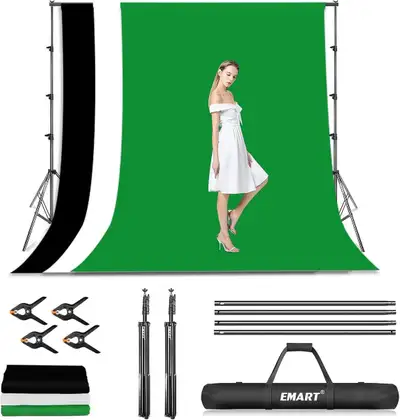 Photo Video Studio Backdrop Stand Kit, 8.5x10ft Adjustable Photo, View more