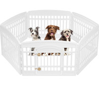 Iris USA 6 Panel Exercise Pet Playpen with Door - color white