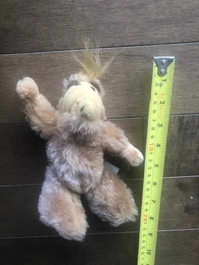 Vintage 9" ALF Window Cling Stuffed Plush w/ Suction Cup 1996 Alien Productions both suction cups ar...