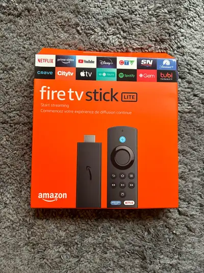 Firestick lite with one year subscription Canadian and American channels ppv all sports movies tv sh...