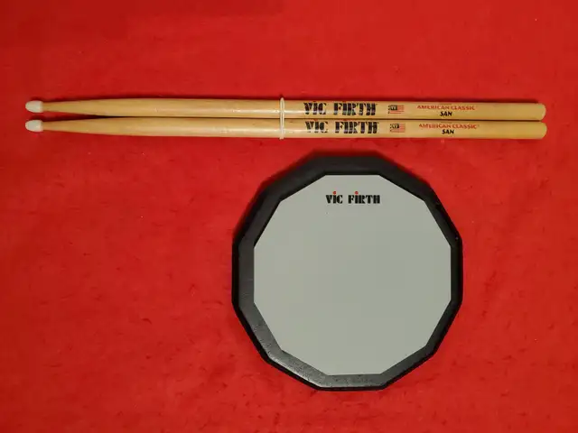 Vic Firth Practice Pad & Matching Drum Sticks Mint Clean 2pc Set in Drums & Percussion in London - Image 2