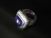 Brand New Sterling Purple Amethyst Ring, Size 8 M/W