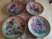 Lena Liu Floral Collector Plates - Iris, Tulip, Poppy, Lily  $15