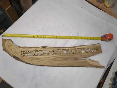 Noah's Ark Live Edge Wood Carving, View more