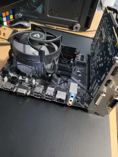 selling a motherboard ram cpu and gpu combo , View more