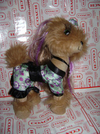 SPIN-MASTER-TINI-PUPPINI-TOFFEE DOG-PUP-DRESSED-BEIGE-PLUSH