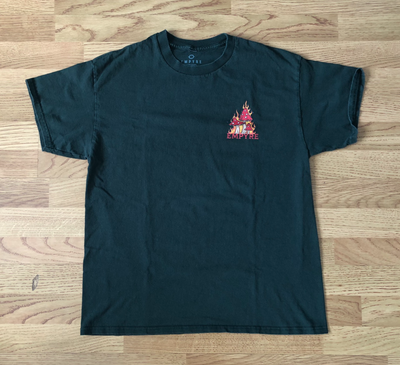 EMPYRE (Size L) Dark Green Burning Mushroom & Dragon T-Shirt, View more