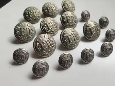 Vintage Fire Department Buttons, View more