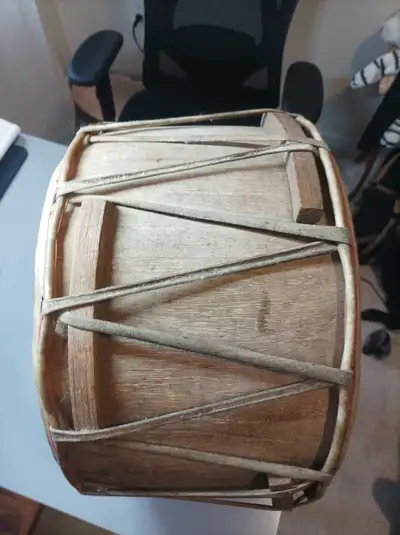 leather is handmade wood Drum, View more