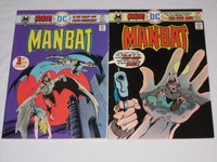Man-Bat#1 & 2 (1975 1st Series!) complete set! comic book