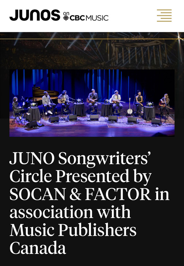 JUNO Songwriters' Circle in Other in Cole Harbour