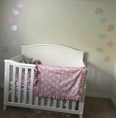 Convertible white crib, View more