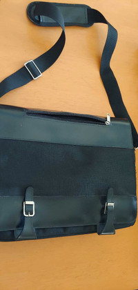 Black Laptop Bag with Many Pockets, Dividers