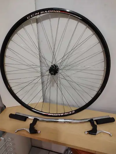 Single speed project 700C CCM Racing rear rim and handle bar, View more