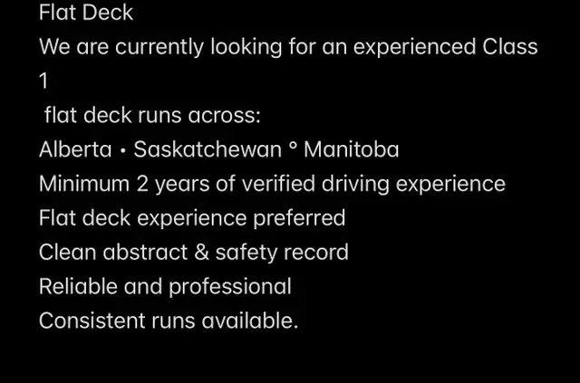 Flat Deck Driver in Drivers & Security in Edmonton - Image 2