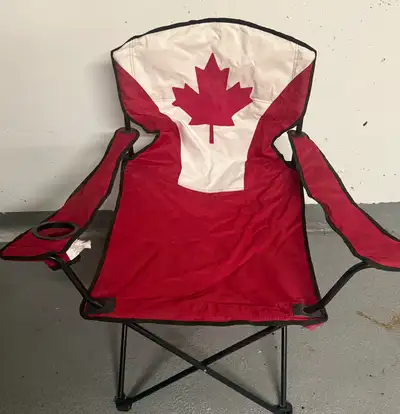 Red & White Canada Camping Folding Chair, View more