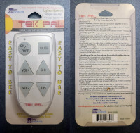 NEW TekPal Large Button TV Remote Control for Seniors, Elderly