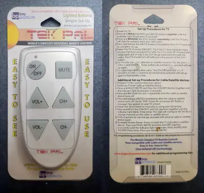 NEW TekPal Large Button TV Remote Control for Seniors, Elderly, View more