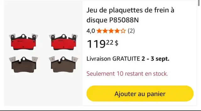 Plaquettes de Freins Audi SQ7 SQ8 Brembo NAO Ceramic in Other in Laurentides - Image 5