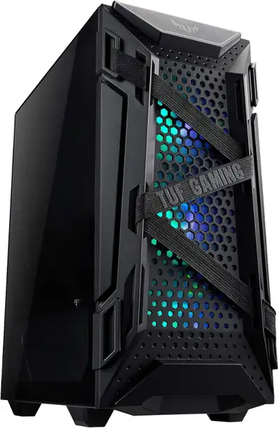 ASUS TUF Gaming GT301 Mid-Tower Compact PC Case for ATX, View more